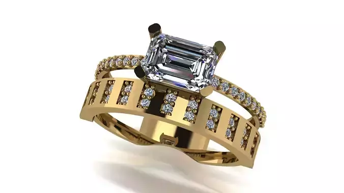 Ring wedding ring two in one engagement assembled 86