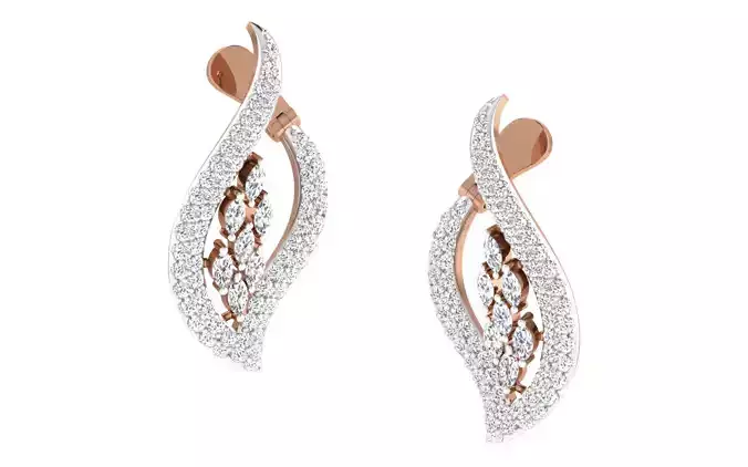 Women earrings 3dm render detail