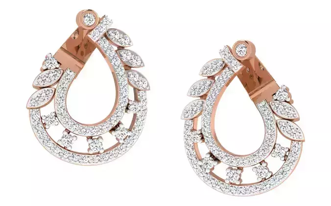 Women earrings 3dm render detail