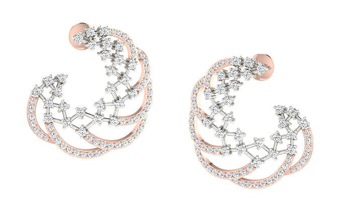 Women earrings 3dm render detail 3D print model