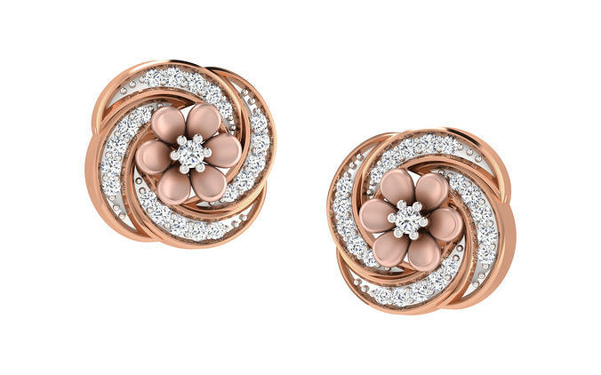 Women earrings 3dm render detail 3D print model