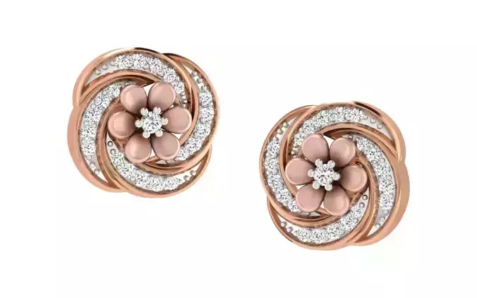 Women earrings 3dm render detail