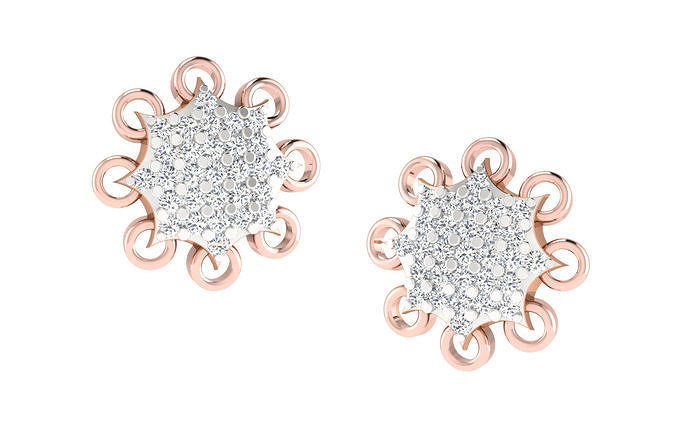 Women earrings 3dm render detail 3D print model