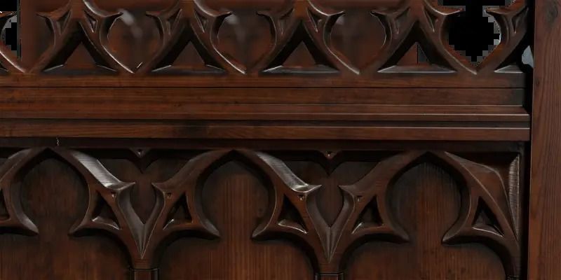 Gothic bed Free low-poly 3D model_2