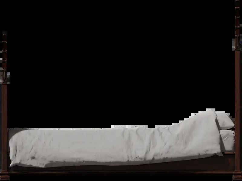 Gothic bed Free low-poly 3D model_3