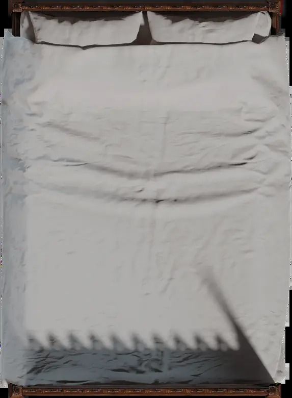 Gothic bed Free low-poly 3D model_4