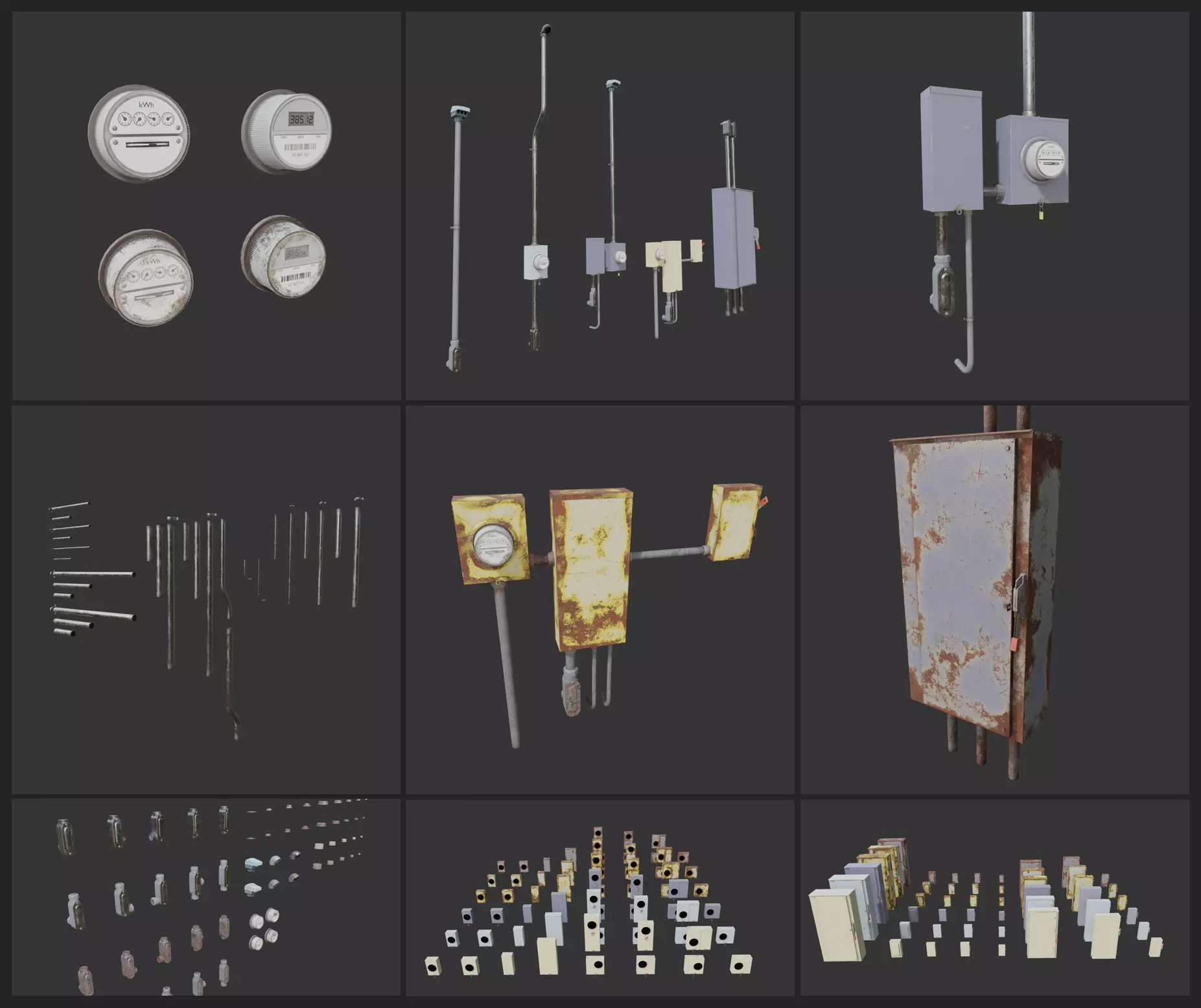 Electrical Model Kit 3D model Outdoor Electrical Kit VR / AR / low-poly | CGTrader