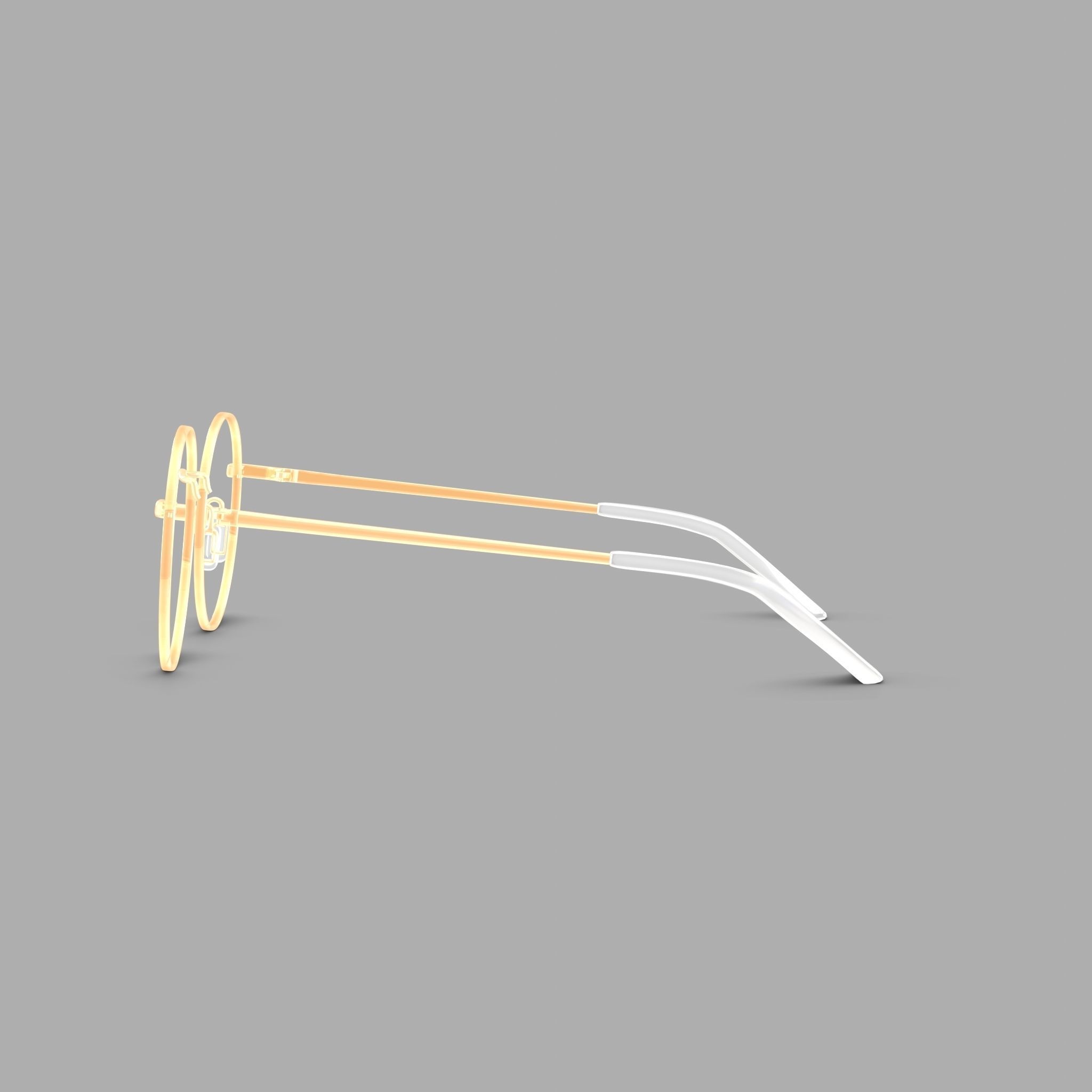 Eco - Marseille Gold Glasses Low-poly 3D model_3