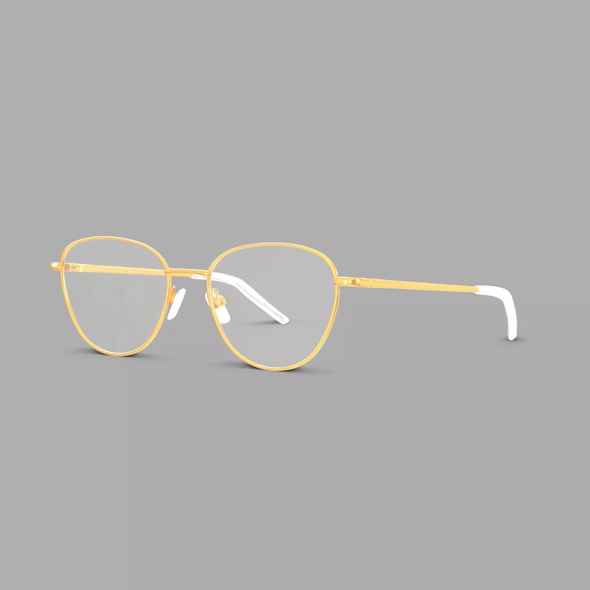 Eco - Manila Gold Glasses Low-poly 3D model_0