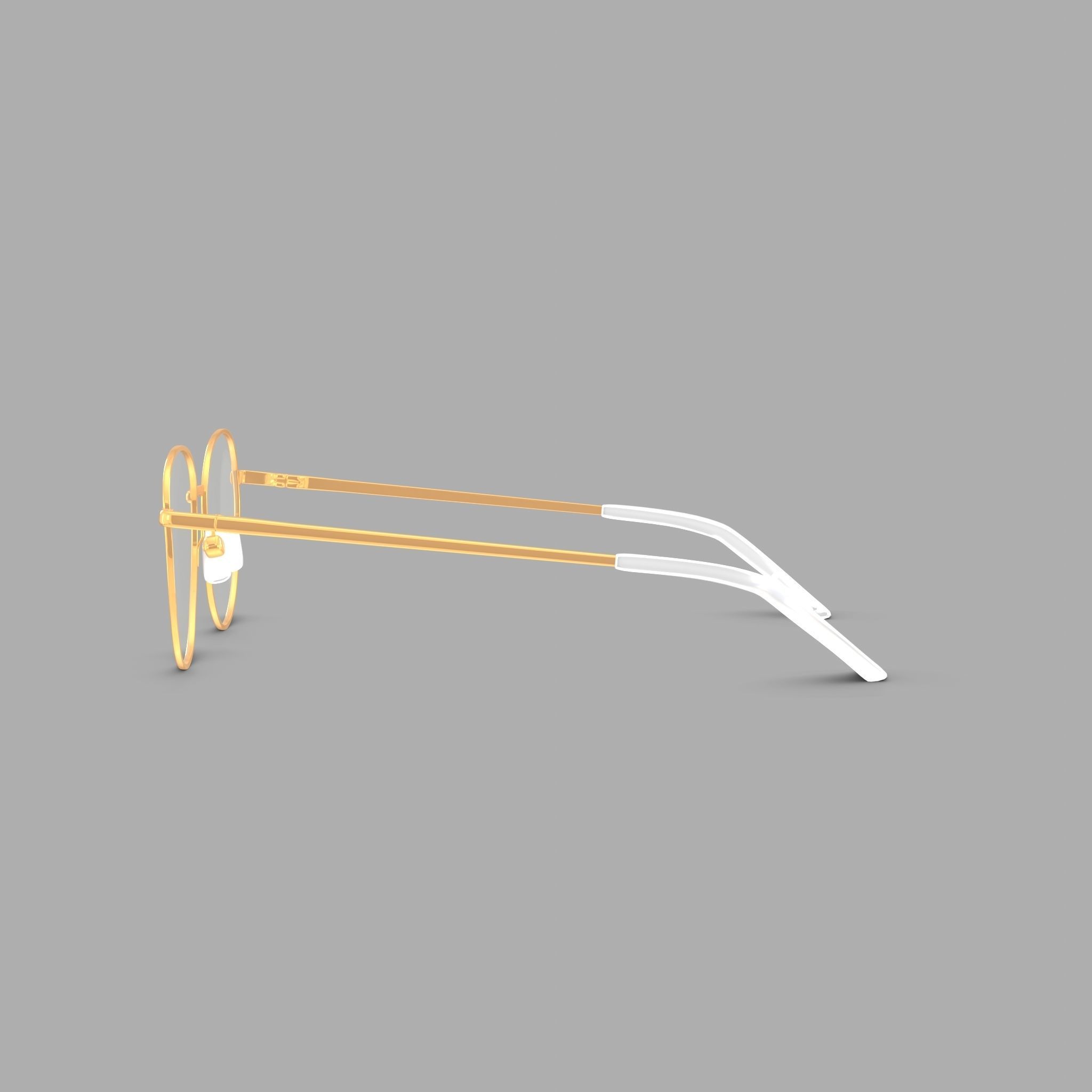 Eco - Manila Gold Glasses Low-poly 3D model_3