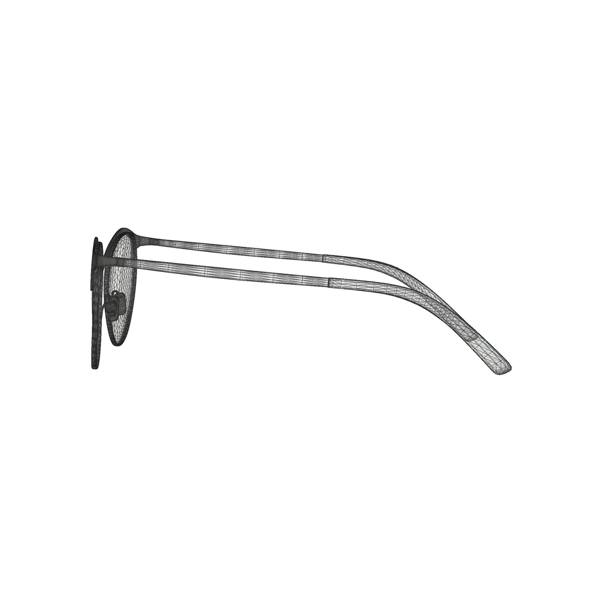 Eco - Livigno Matte Gold Shiny Gold Glasses Low-poly 3D model_7