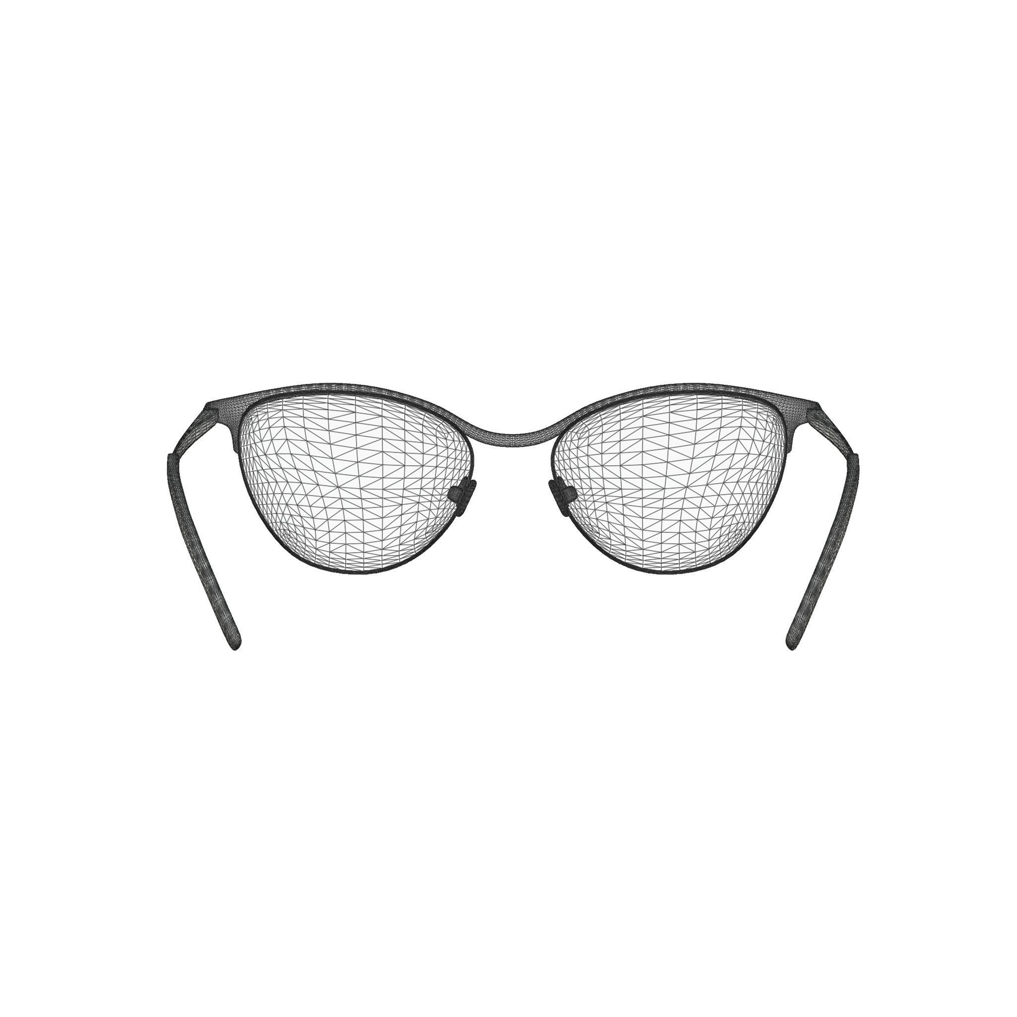 Eco - Livigno Matte Gold Shiny Gold Glasses Low-poly 3D model_5