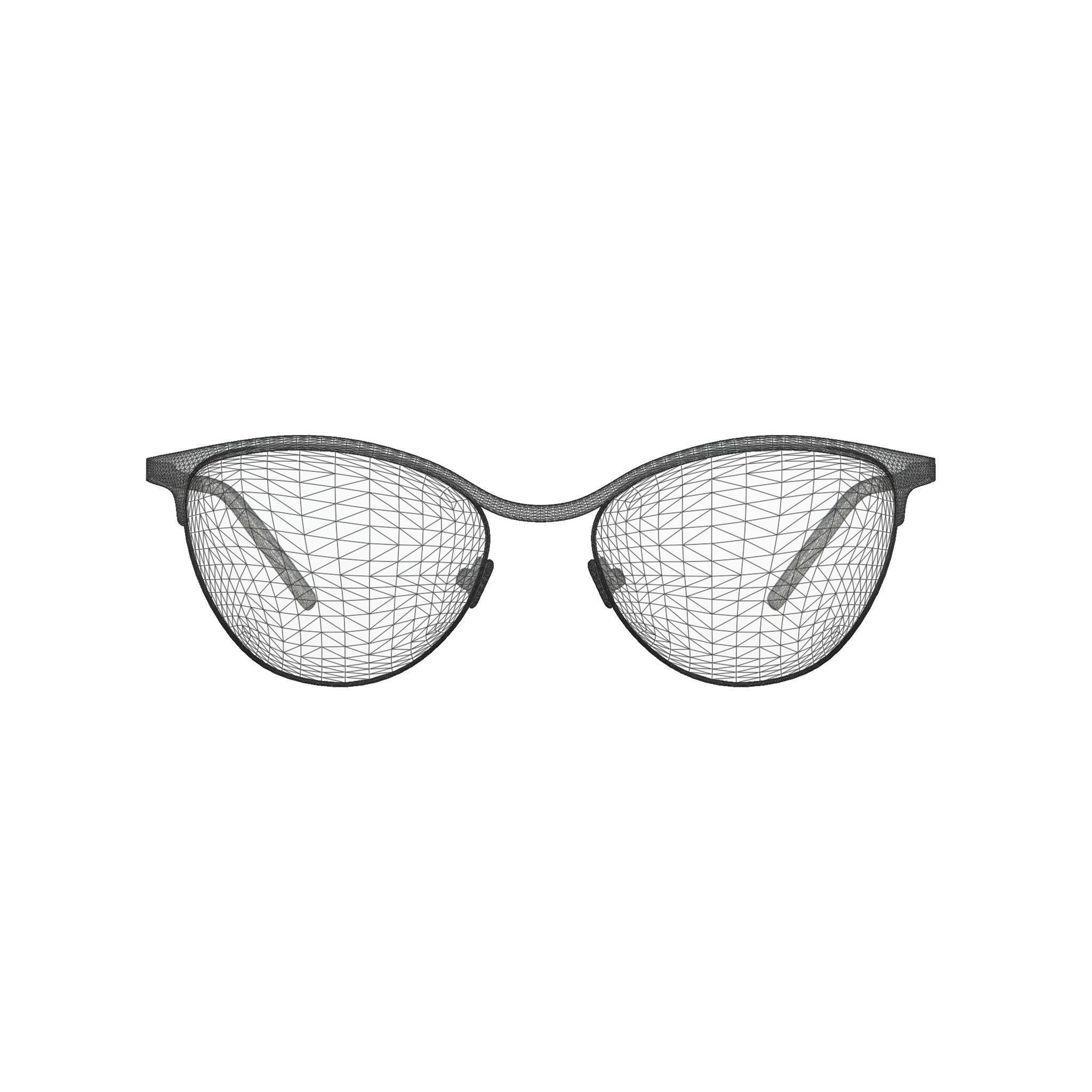 Eco - Livigno Matte Gold Shiny Gold Glasses Low-poly 3D model_6