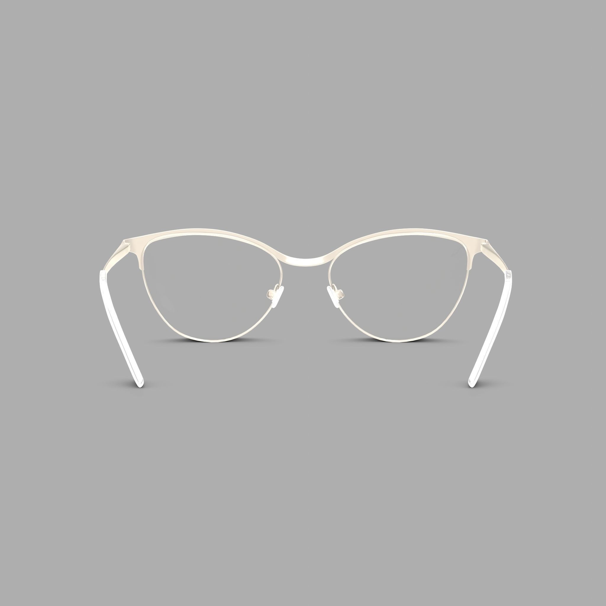 Eco - Livigno Matte Gold Shiny Gold Glasses Low-poly 3D model_1