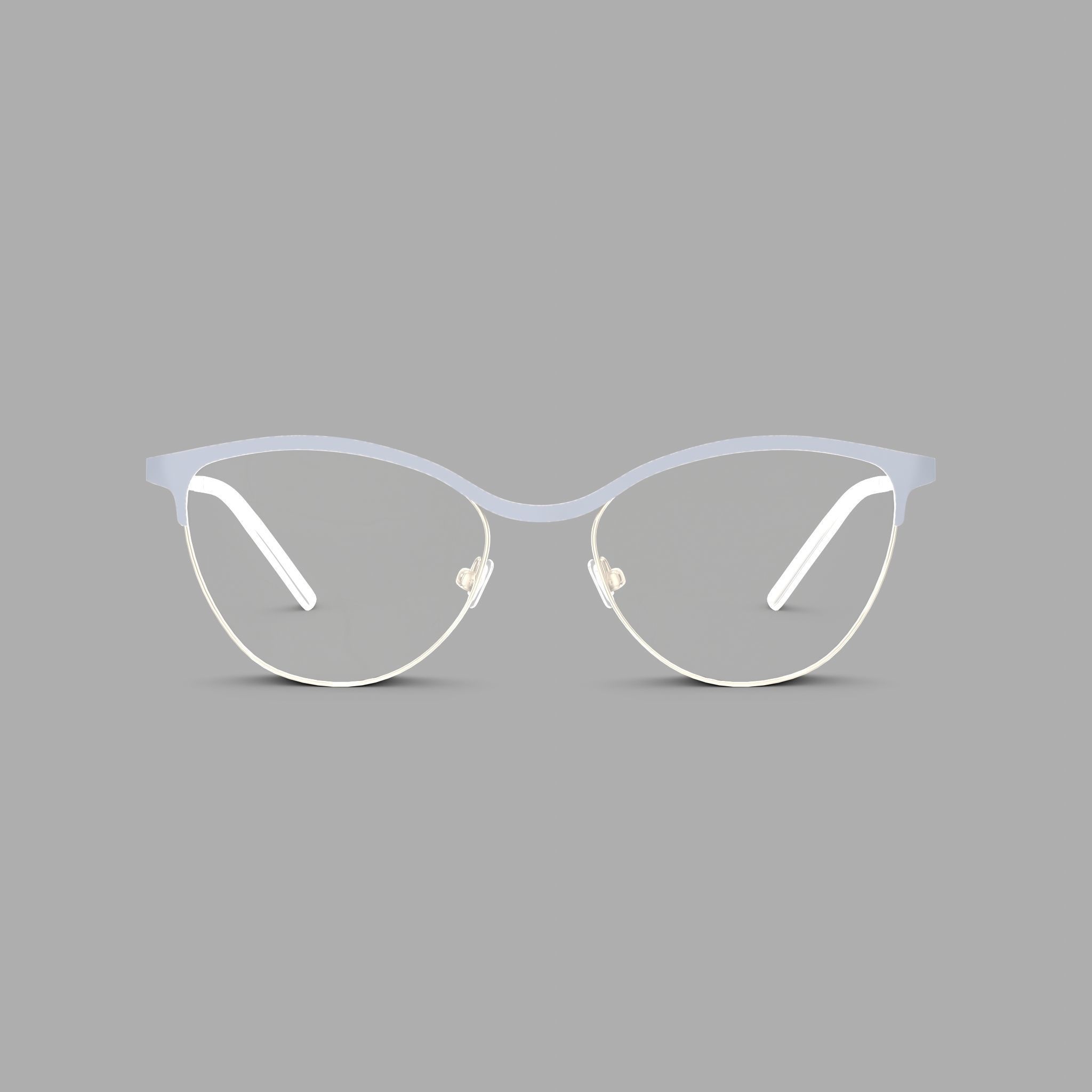 Eco - Livigno Matte Gold Shiny Gold Glasses Low-poly 3D model_2