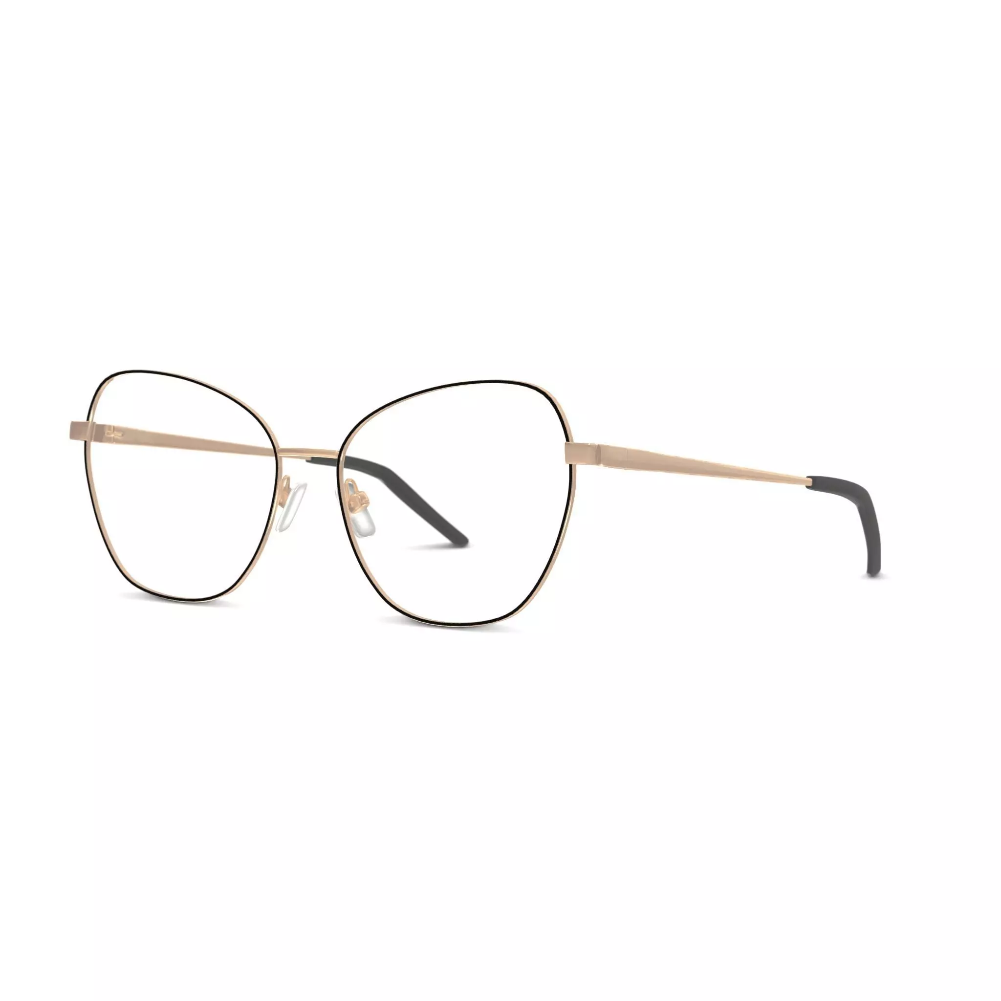 Eco - Grenada Black Gold Glasses Low-poly 3D model_0