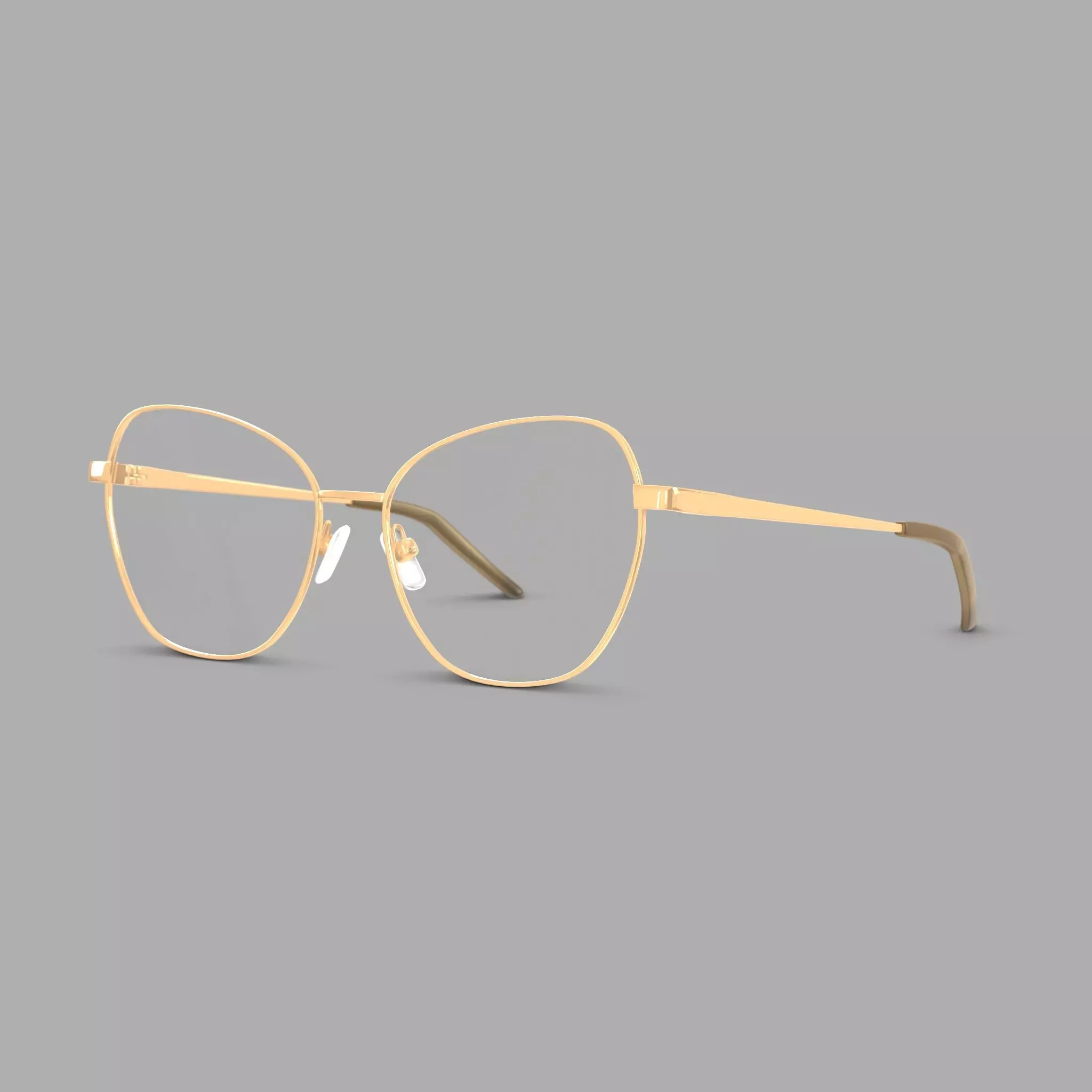 Eco - Grenada Rose Gold Glasses Low-poly 3D model_0