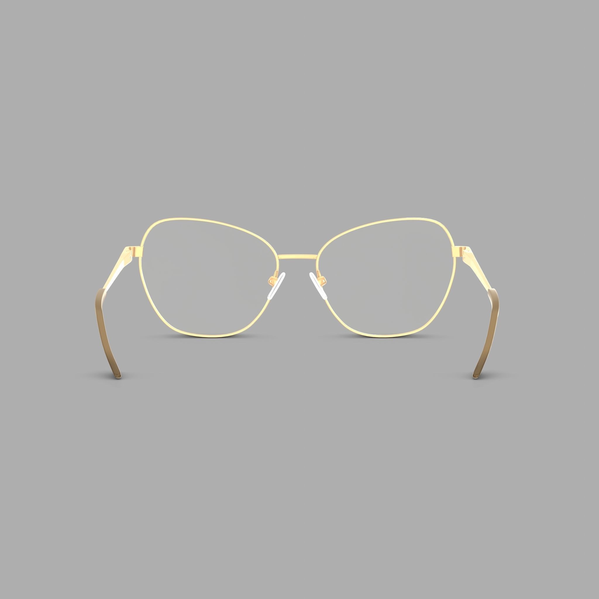 Eco - Grenada Rose Gold Glasses Low-poly 3D model_1
