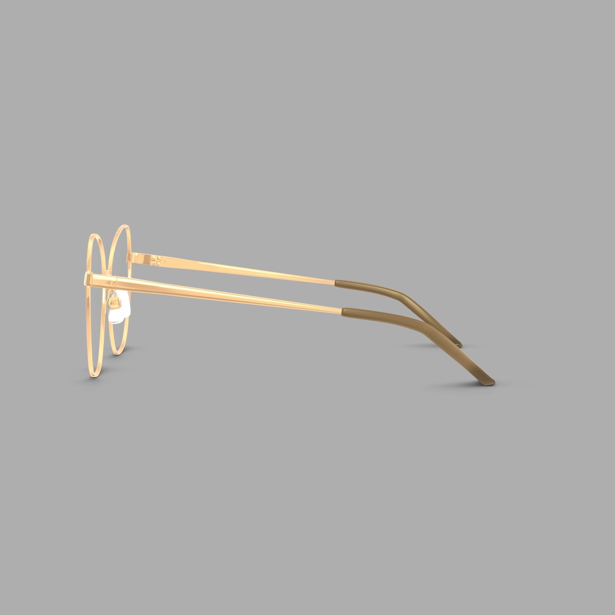 Eco - Grenada Rose Gold Glasses Low-poly 3D model_3