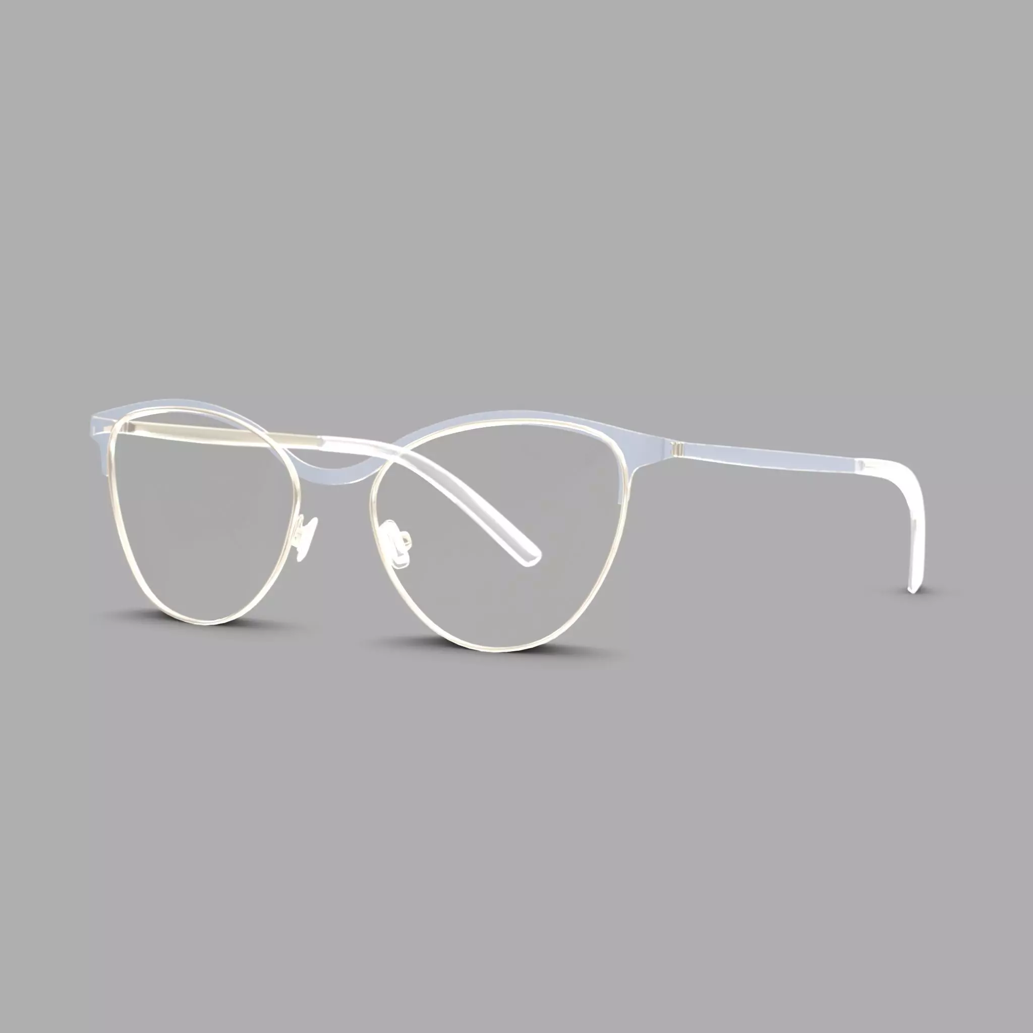 Eco - Livigno Blue Grey Silver Glasses Low-poly 3D model_0