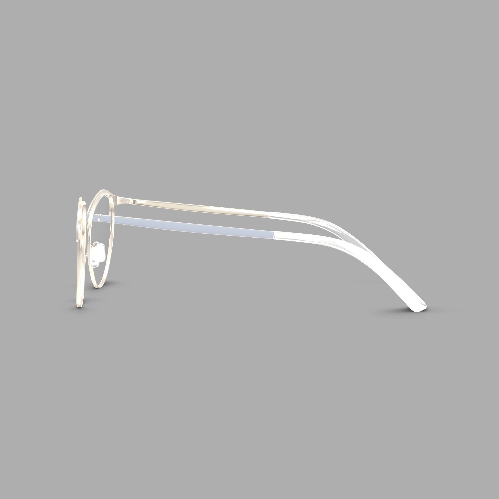 Eco - Livigno Blue Grey Silver Glasses Low-poly 3D model_3