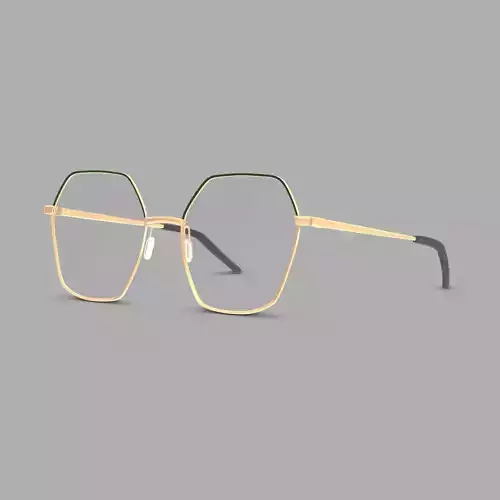 Eco - Bonaire Green Rose Gold Glasses Low-poly 3D model