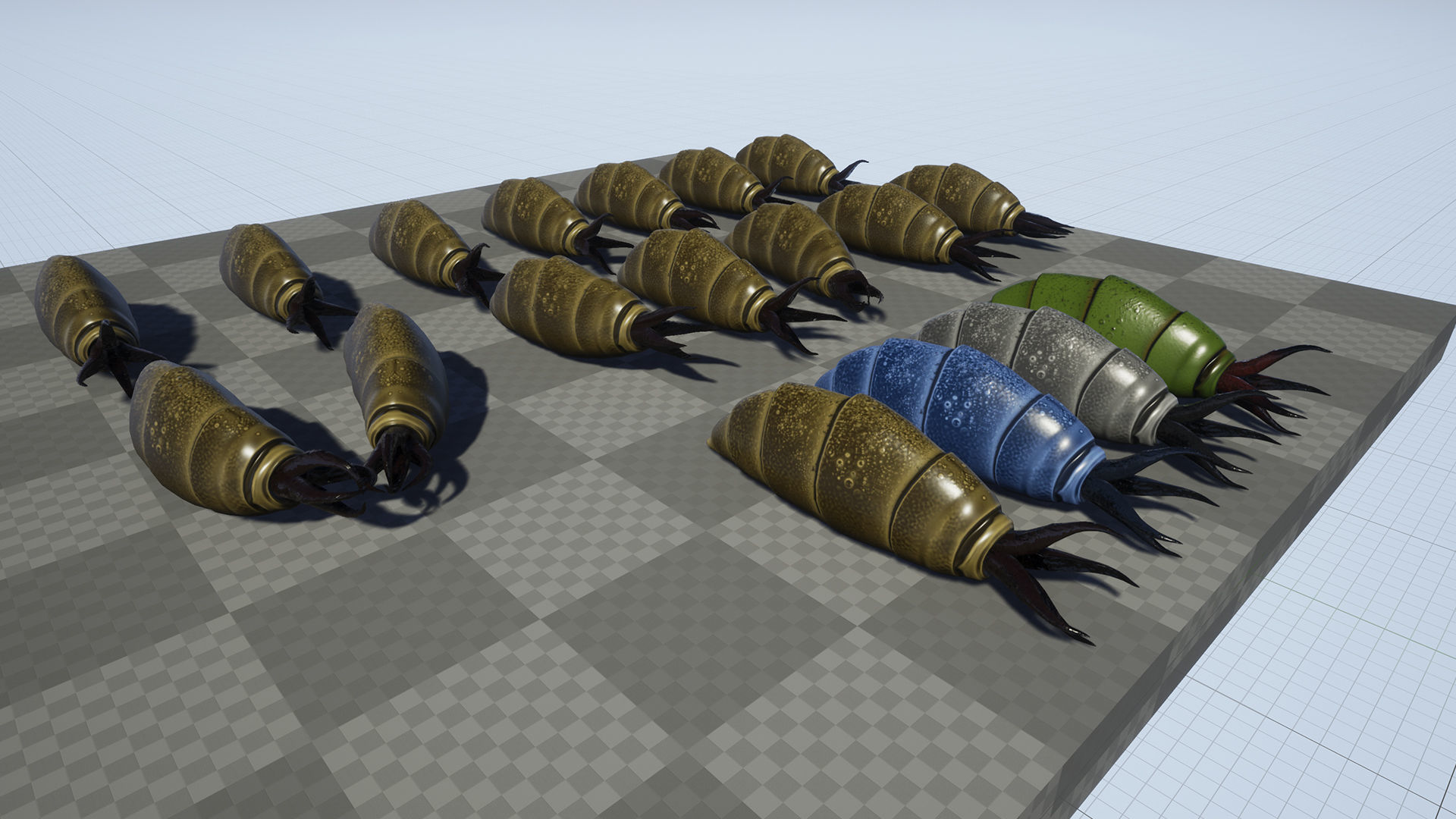 Worm creature1 - Game Ready Low-poly 3D model Low-poly 3D model_8