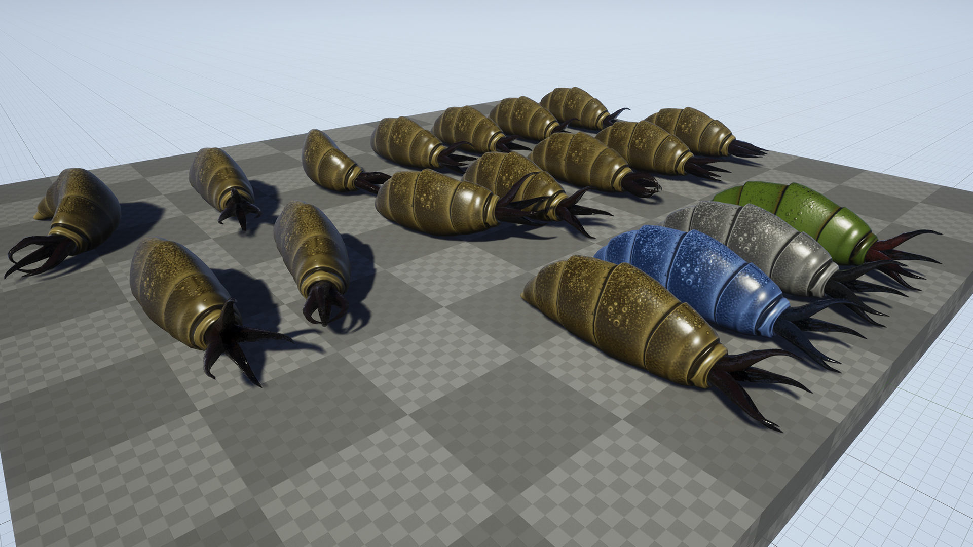 Worm creature1 - Game Ready Low-poly 3D model Low-poly 3D model_7