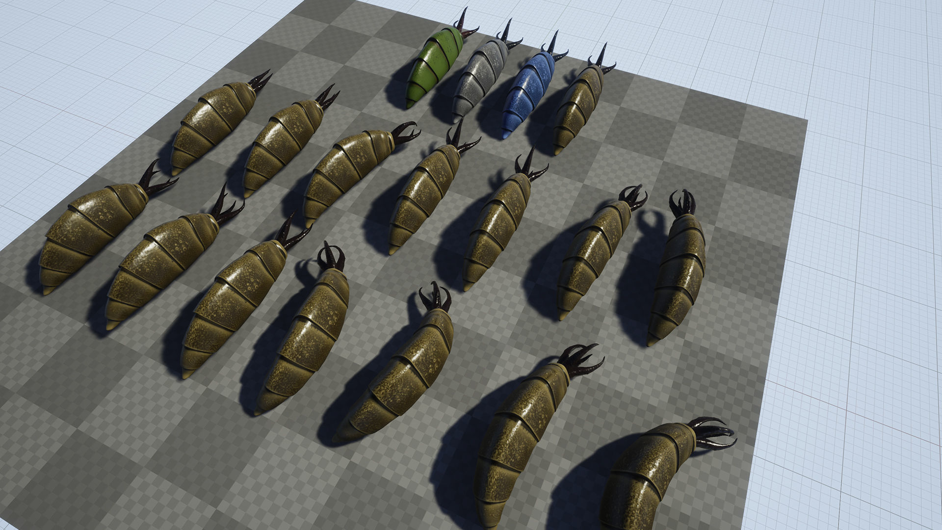 Worm creature1 - Game Ready Low-poly 3D model Low-poly 3D model_9