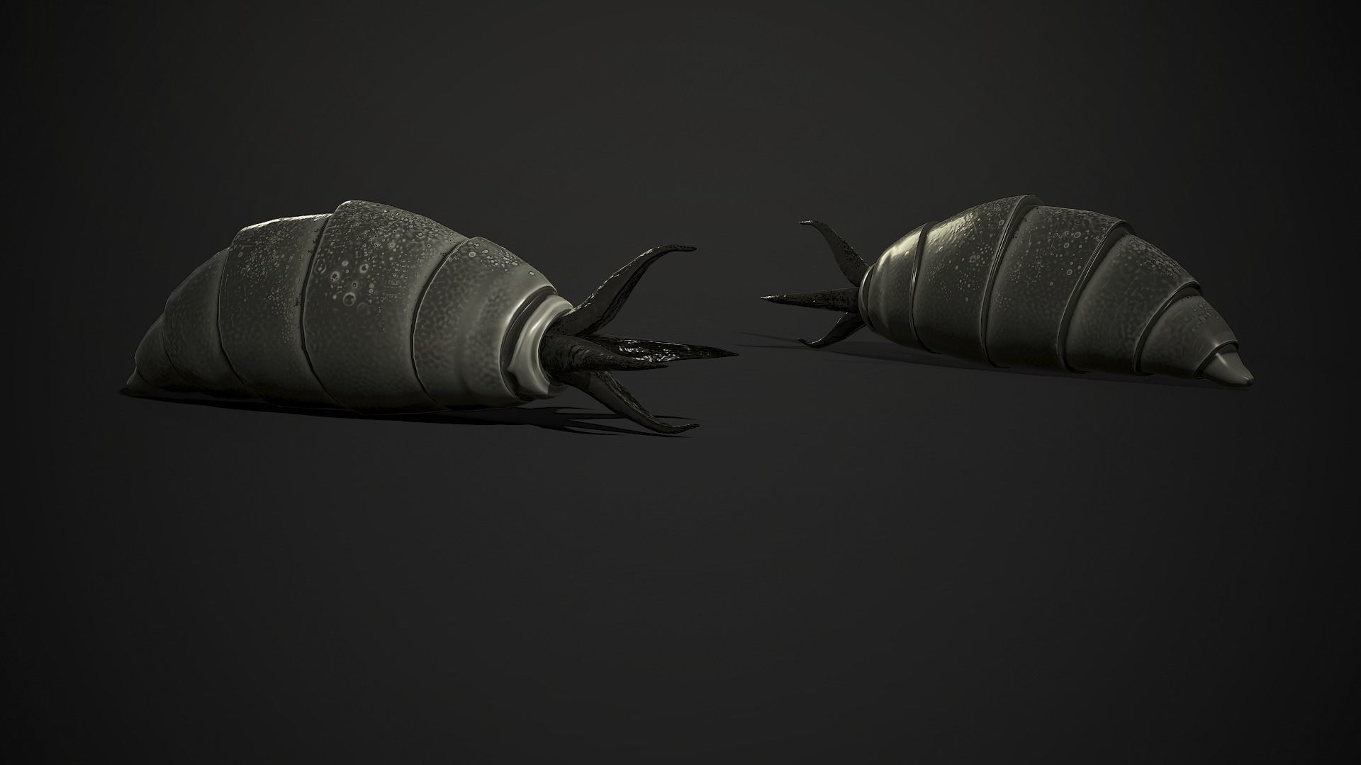 Worm creature1 - Game Ready Low-poly 3D model Low-poly 3D model_3