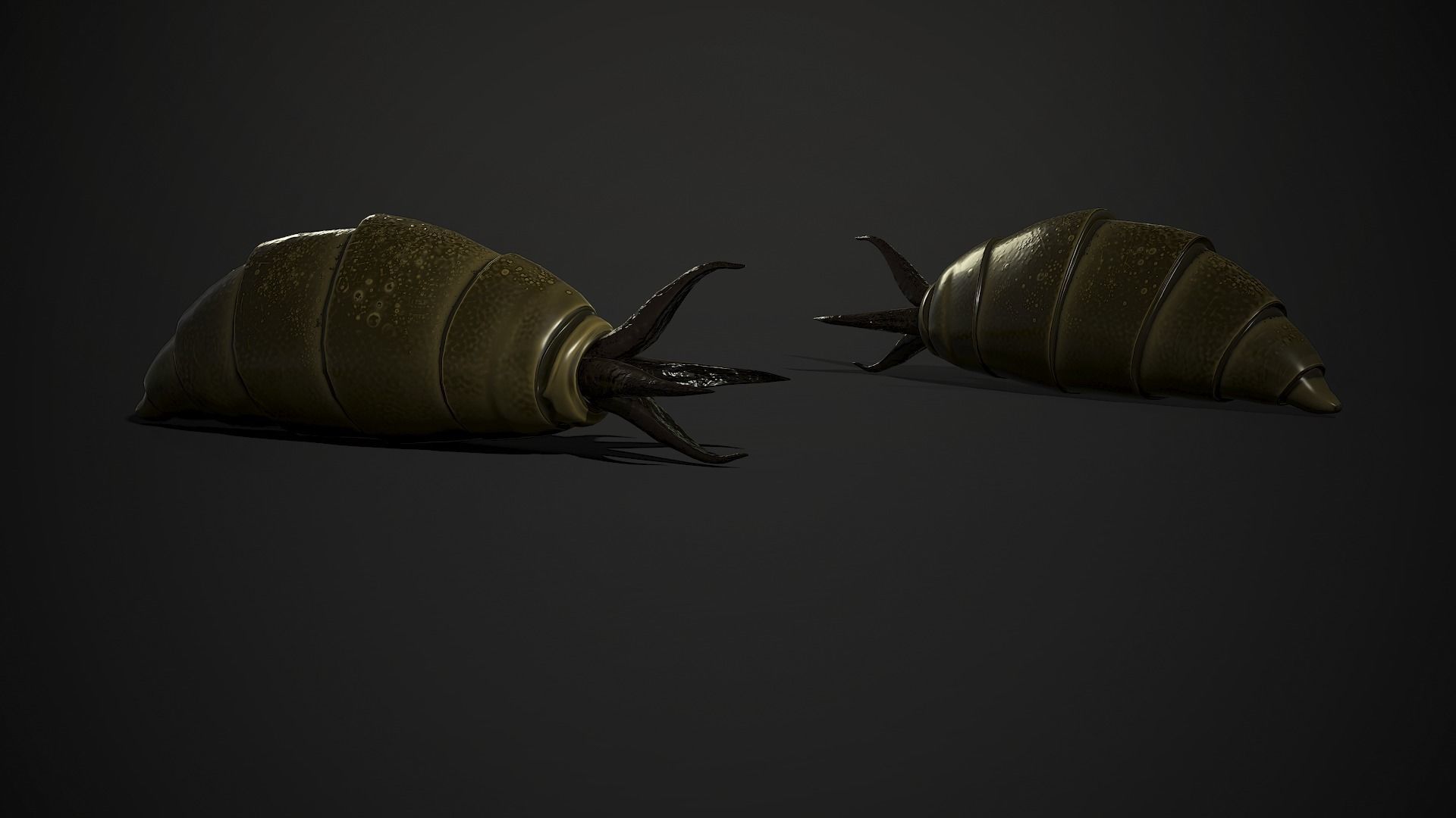 Worm creature1 - Game Ready Low-poly 3D model Low-poly 3D model_5