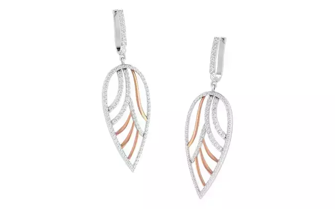 Women earrings 3dm render detail