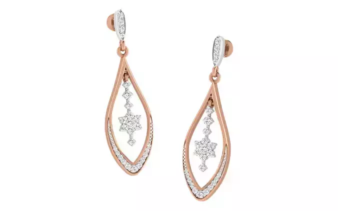 Women earrings 3dm render detail