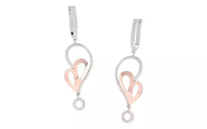 Women earrings 3dm render detail