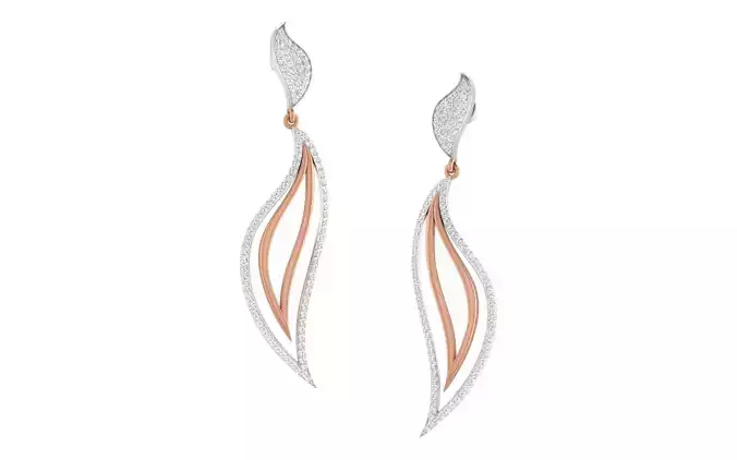 Women earrings 3dm render detail