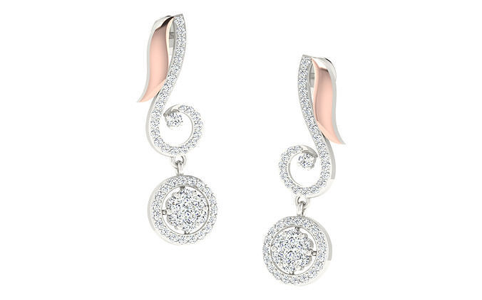 Women earrings 3dm render detail 3D print model