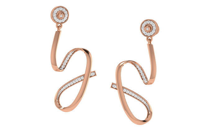 Women earrings 3dm render detail 3D print model