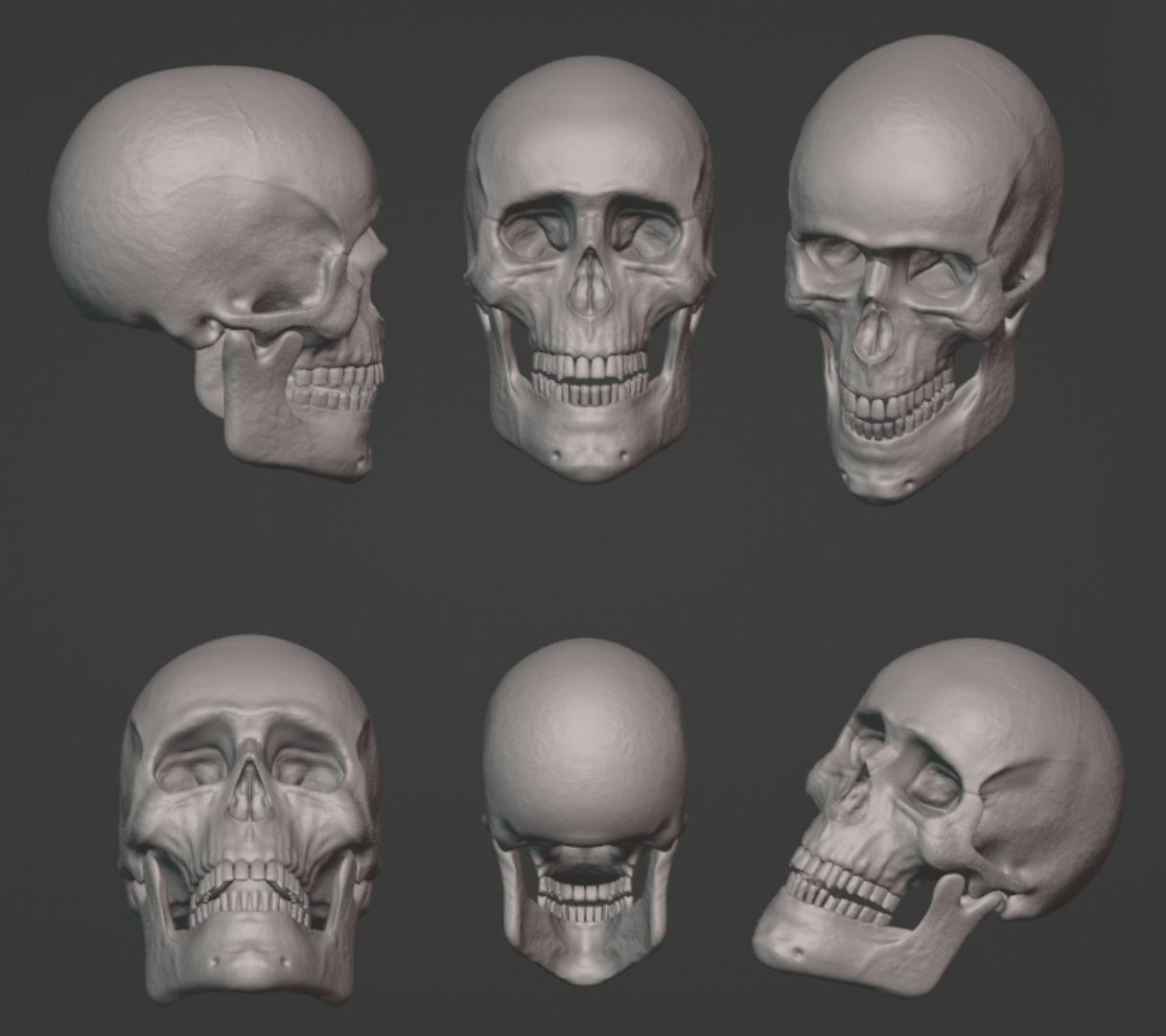 Human Skull for 3D Printing 3D print model_5