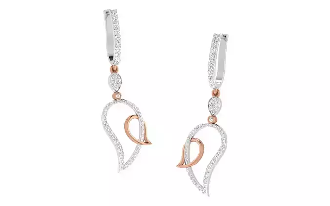 Women earrings 3dm render detail