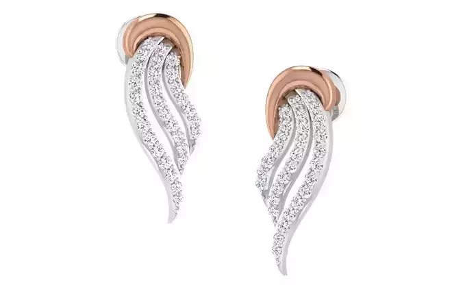 Women earrings 3dm render detail