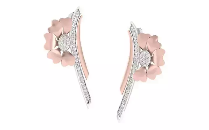 Women earrings 3dm render detail