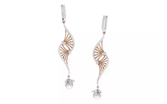 Women earrings 3dm render detail