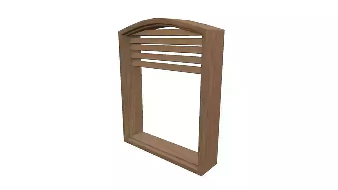 Wooden Window Free low-poly 3D model