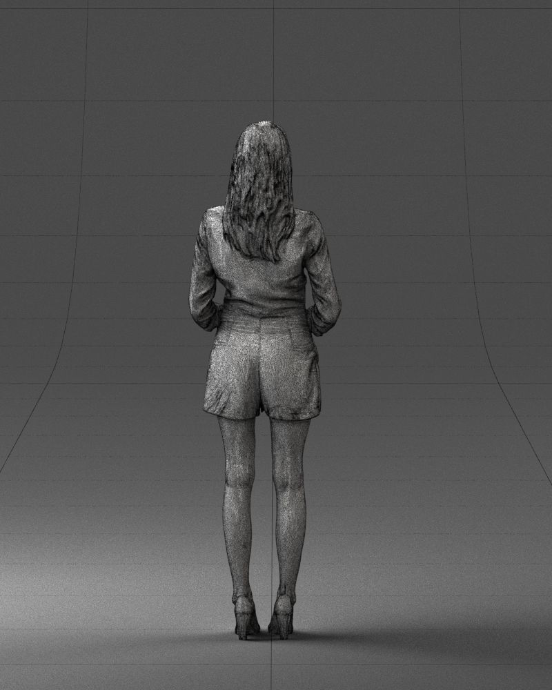 000155 Elegant Woman in White Blazer Dress 0714 3dp 3D print model_20