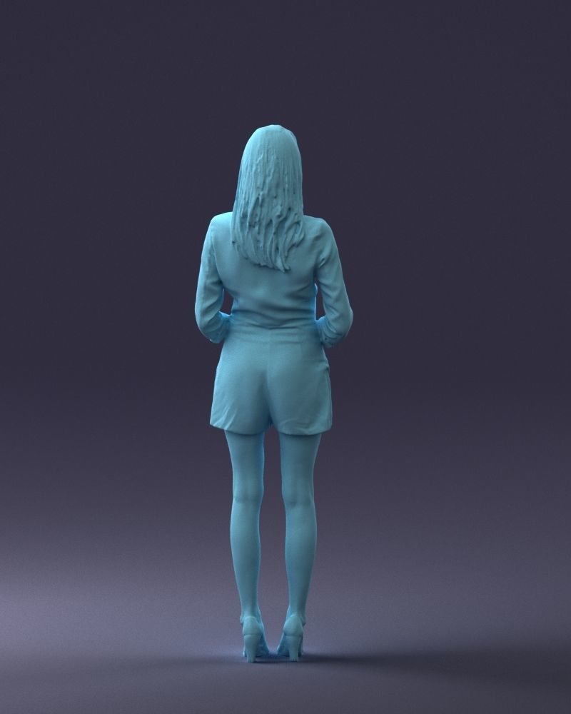 000155 Elegant Woman in White Blazer Dress 0714 3dp 3D print model_19