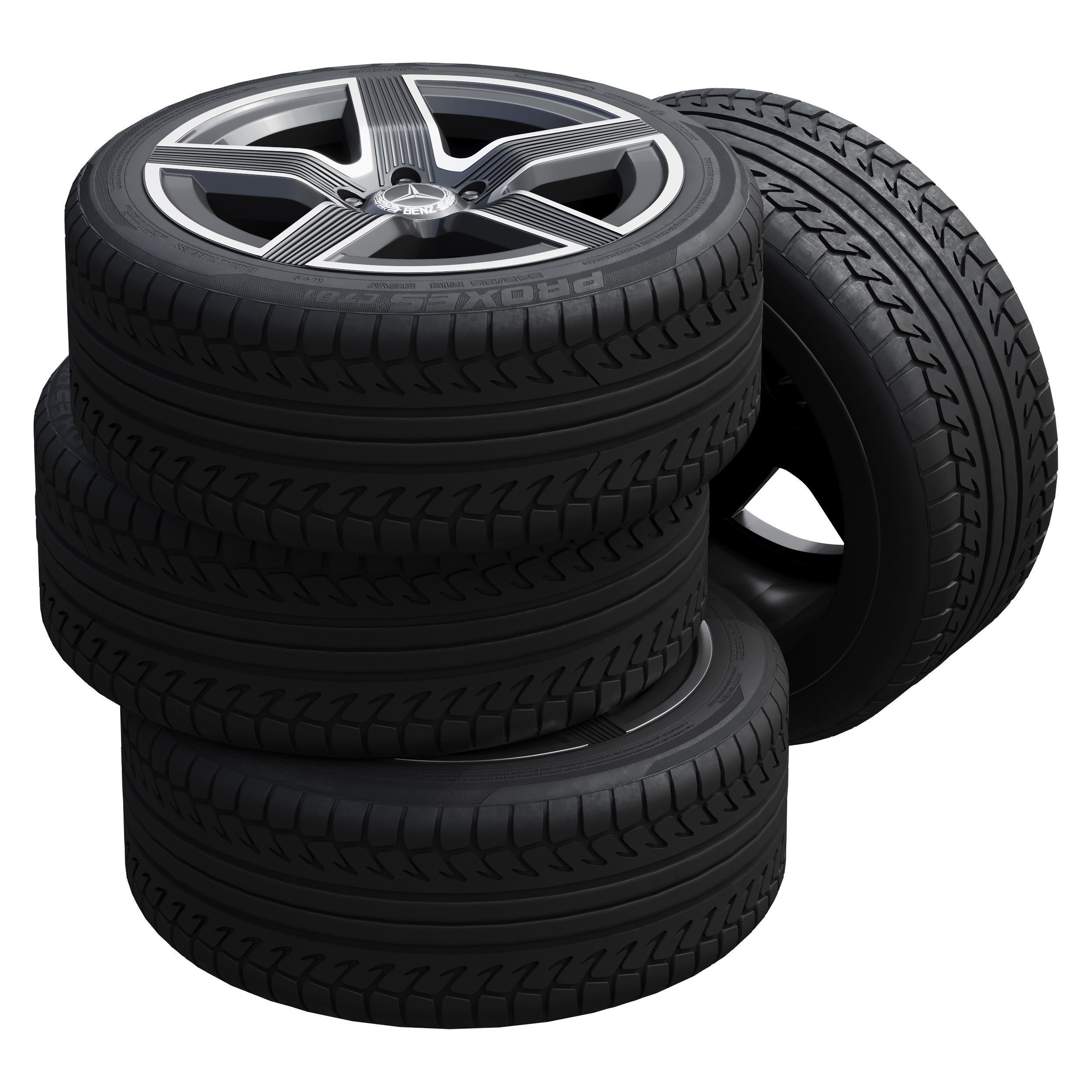 Mercedes wheels 3D model_2