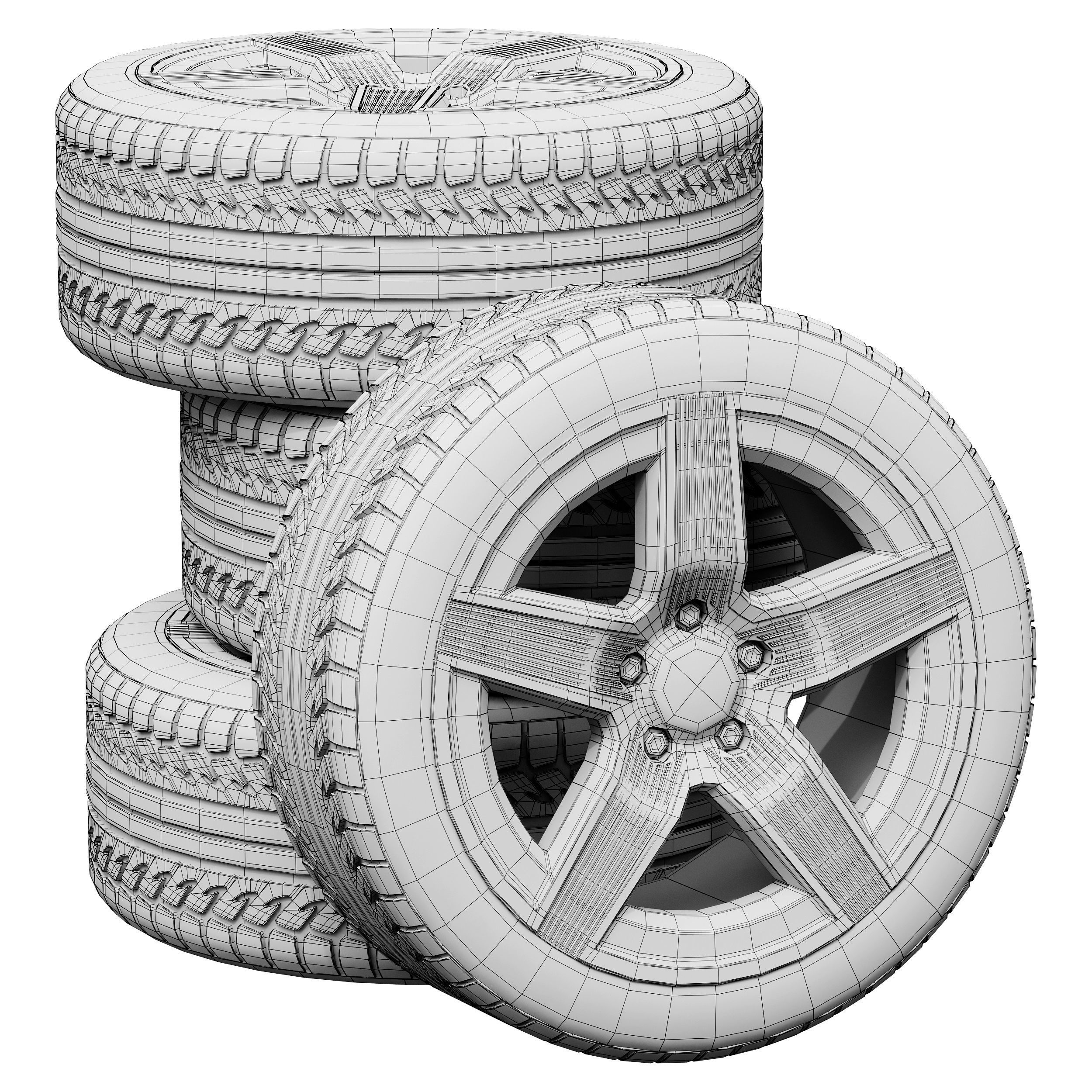 Mercedes wheels 3D model_4