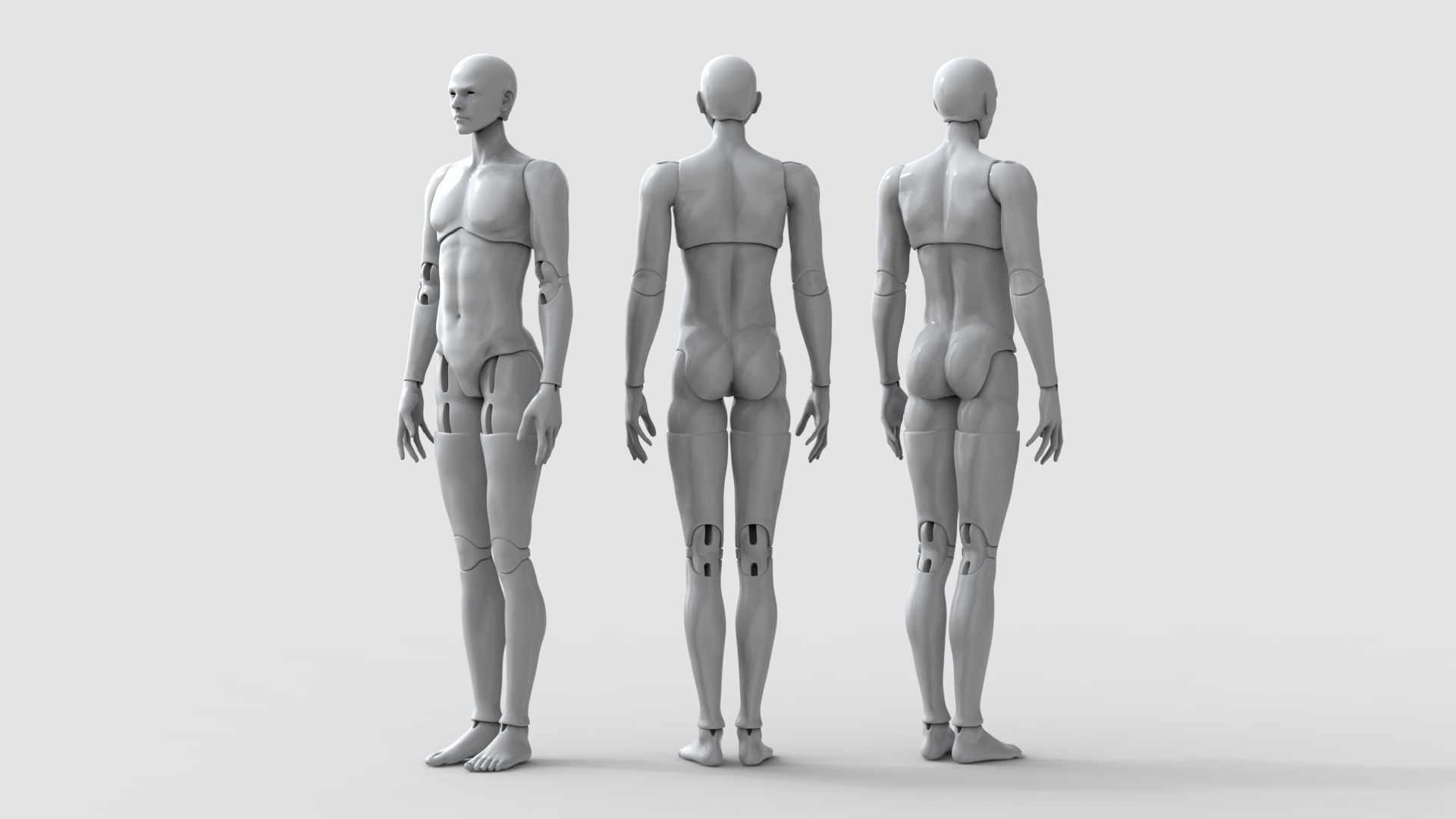 BJD doll boy Brielle ball joint doll 3D print model_3