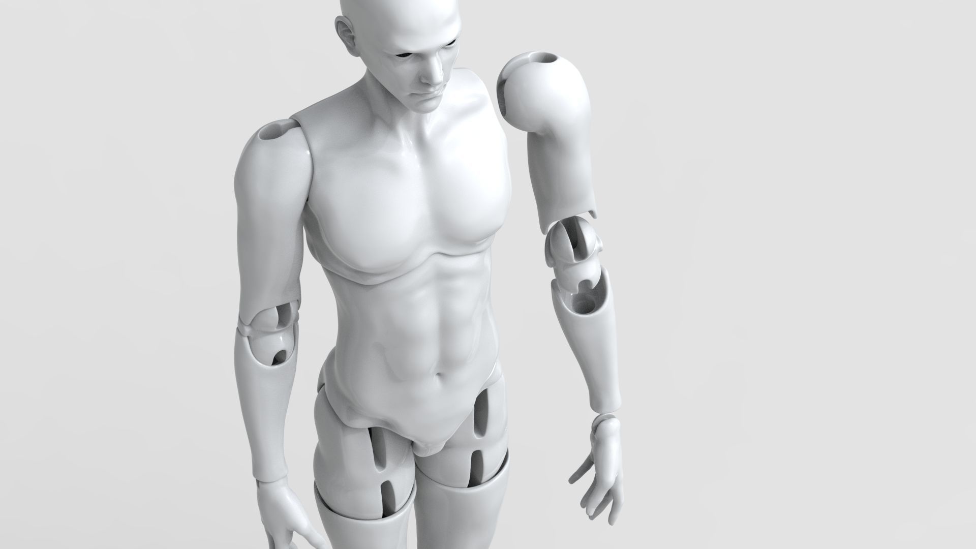 BJD doll boy Brielle ball joint doll 3D print model_4