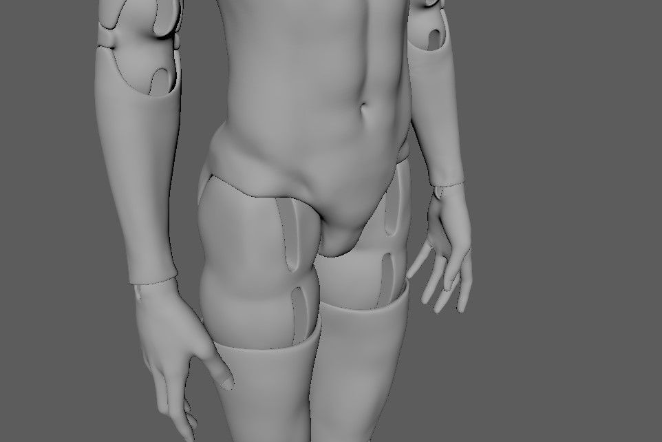 BJD doll boy Brielle ball joint doll 3D print model_28